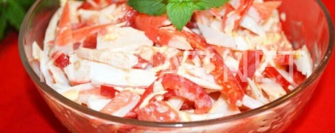 Салат Красное море Гурман-рецепт вкусно как дома видео