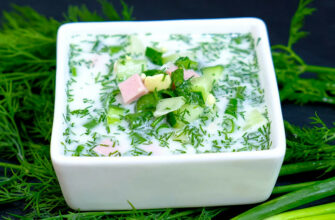 Окрошка на бульоне с колбасой и курицей Как приготовить вкусно и просто